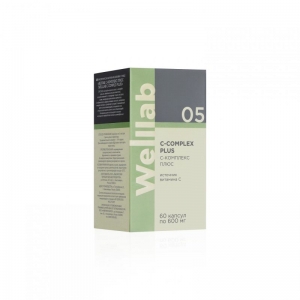 БАД с витамином С Welllab C-COMPLEX PLUS, 60 капсул